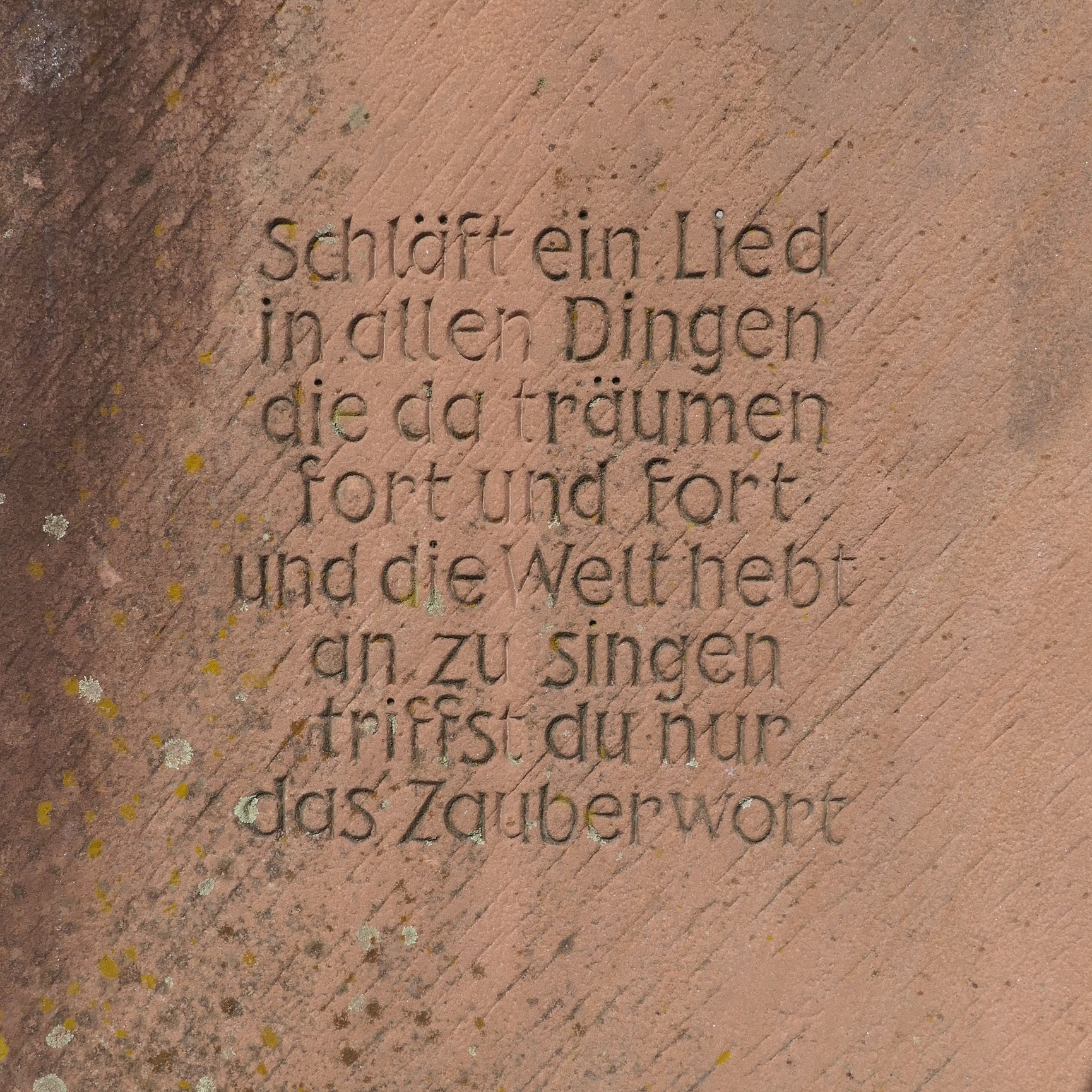 Quote from Eichendorff on Philosophenweg in
	       Heidelberg