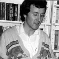 Bill reading at the first meeting of the Heidelberg Writers Group (Vivians bookshop, Plöck, Heidelberg) in 1994